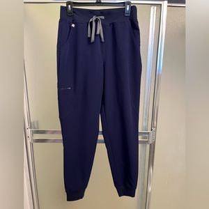 Figs Navy High Waisted Zamora Jogger Scrub Pants